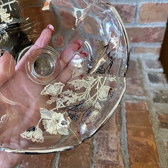 Vtg Silver City Flanders Pedestal Sterling Overlay Pedestal Bowl - Picture 3 of 7